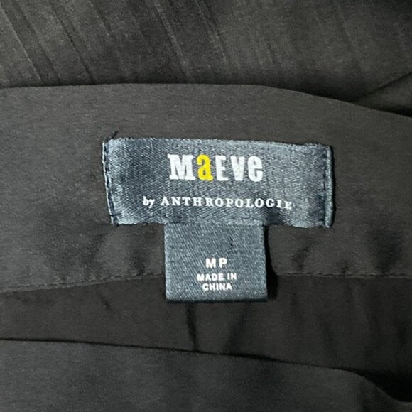 Maeve Anthropologie Black Ruffle Wrap Maxi Skirt MP Midi Party Career‎ - Picture 3 of 11